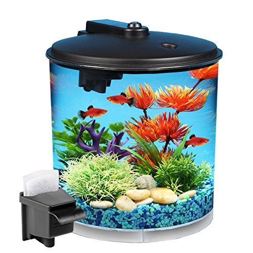Koller-Products-AquaView-2-Gallon-360-Fish-Tank-with-Power-Filter-and-LED-Lighting-0-0