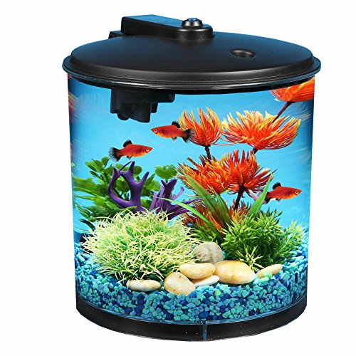Koller-Products-AquaView-2-Gallon-360-Fish-Tank-with-Power-Filter-and-LED-Lighting-0