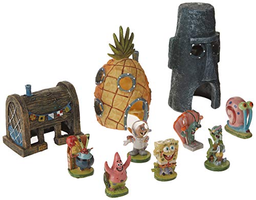 Penn Plax SpongeBob aquarium decoration set